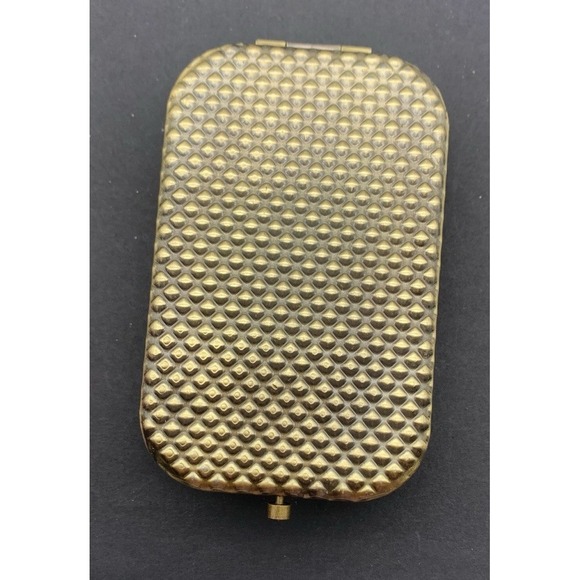 NWOT Contemporary Vintage Style Peacock Enamel & Rhinestone Compact Mirror - Picture 4 of 5